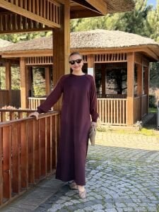 Cupra Modal Elbise Bordo