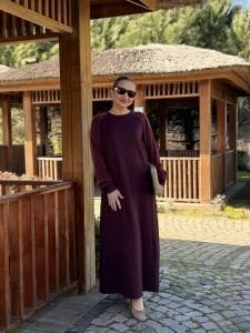 Cupra Modal Elbise Bordo