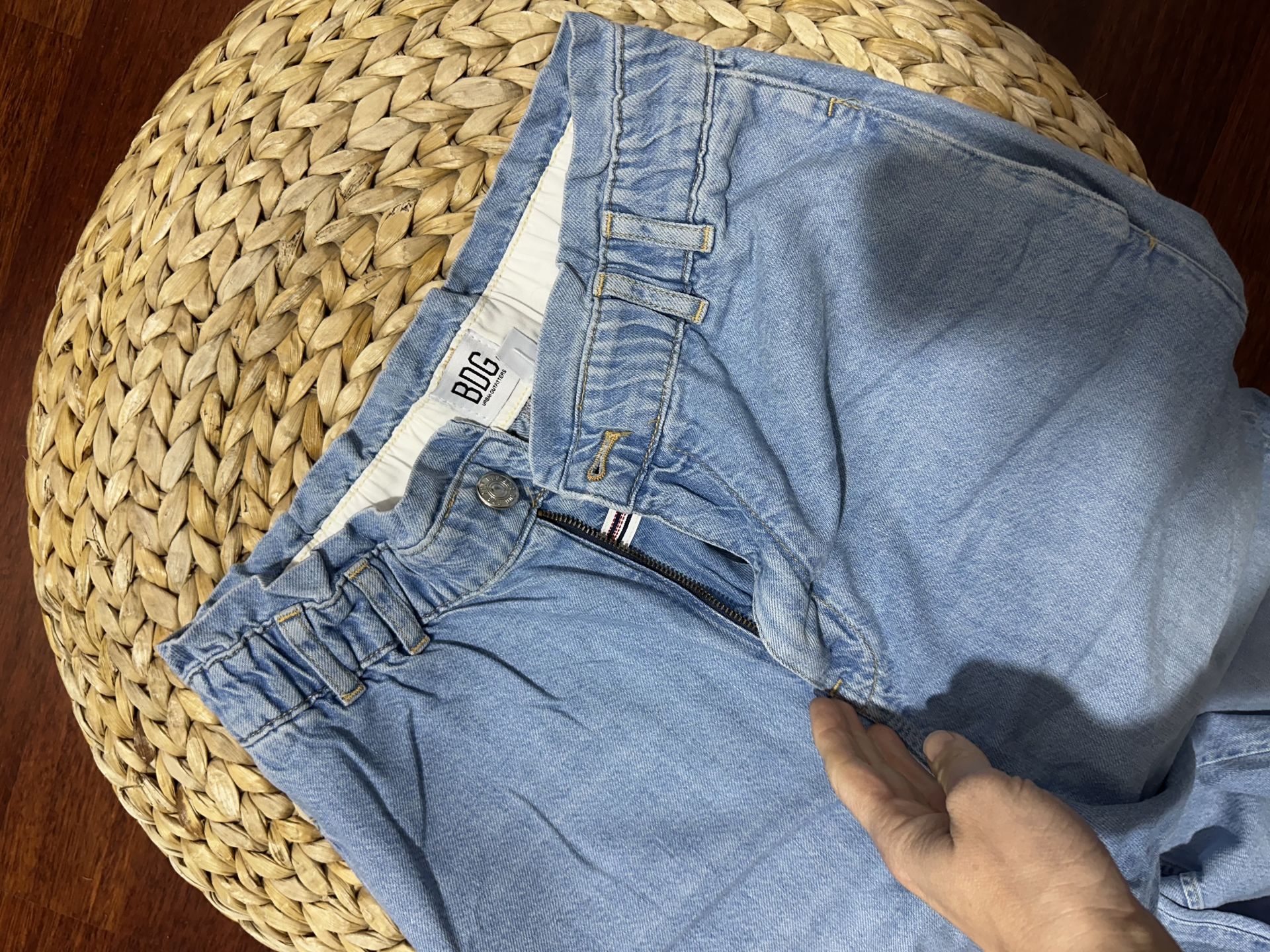Beli Lastikli orjinal denim pantolon