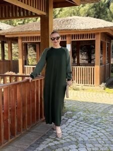 Cupra Modal Elbise Yeşil