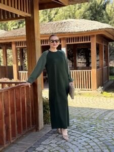 Cupra Modal Elbise Yeşil