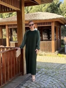 Cupra Modal Elbise Yeşil