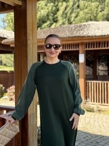 Cupra Modal Elbise Yeşil