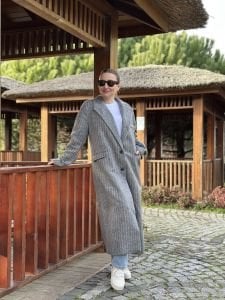 Frisco Kaşe Kaban Gri