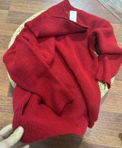 Balıkçı oversize kazak kırmızı