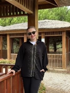 Taşlı tasarım Oysho takım Siyah