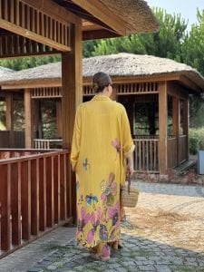 Sarı jena pamuk Takım