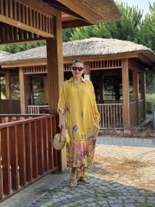 Sarı jena pamuk Takım