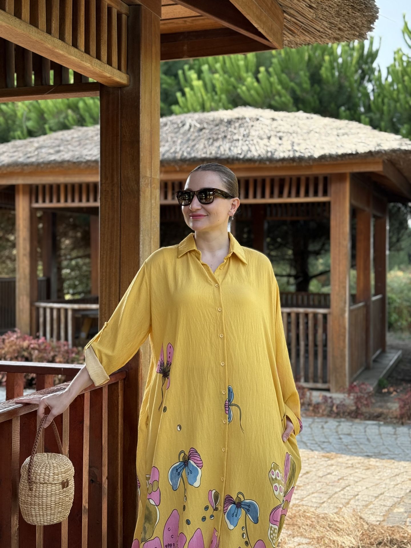 Sarı jena pamuk Takım