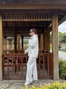 Taşlı tasarım Oysho takım Beyaz