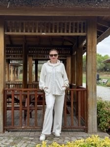 Taşlı tasarım Oysho takım Beyaz