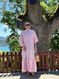 Polo Brode Patlı tensel elbise Pembe