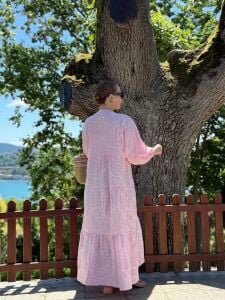 Polo Brode Patlı tensel elbise Pembe