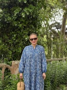 Polo fisto detaylı Denim Tensel elbise Koyu mavi