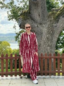 Polo Shelly Viskon takım bordo