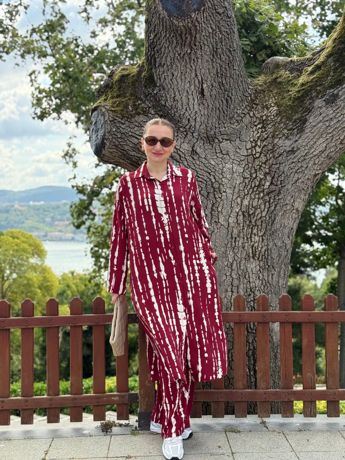 Polo Shelly Viskon takım bordo