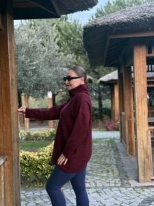 Balıkçı oversize kazak bordo