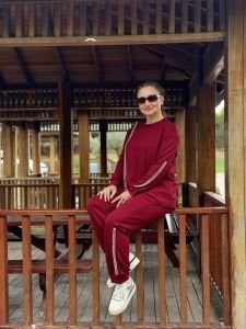 İncili tasarım Oysho takım Bordo