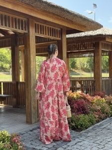 Pembe Mimoza tensel katleya elbise