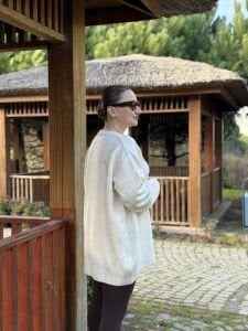 Oversize düz Yumoş kazak Krem