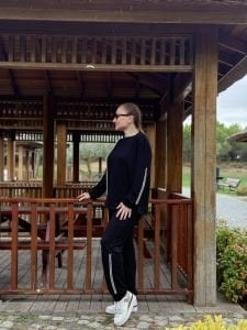 İncili tasarım Oysho takım siyah