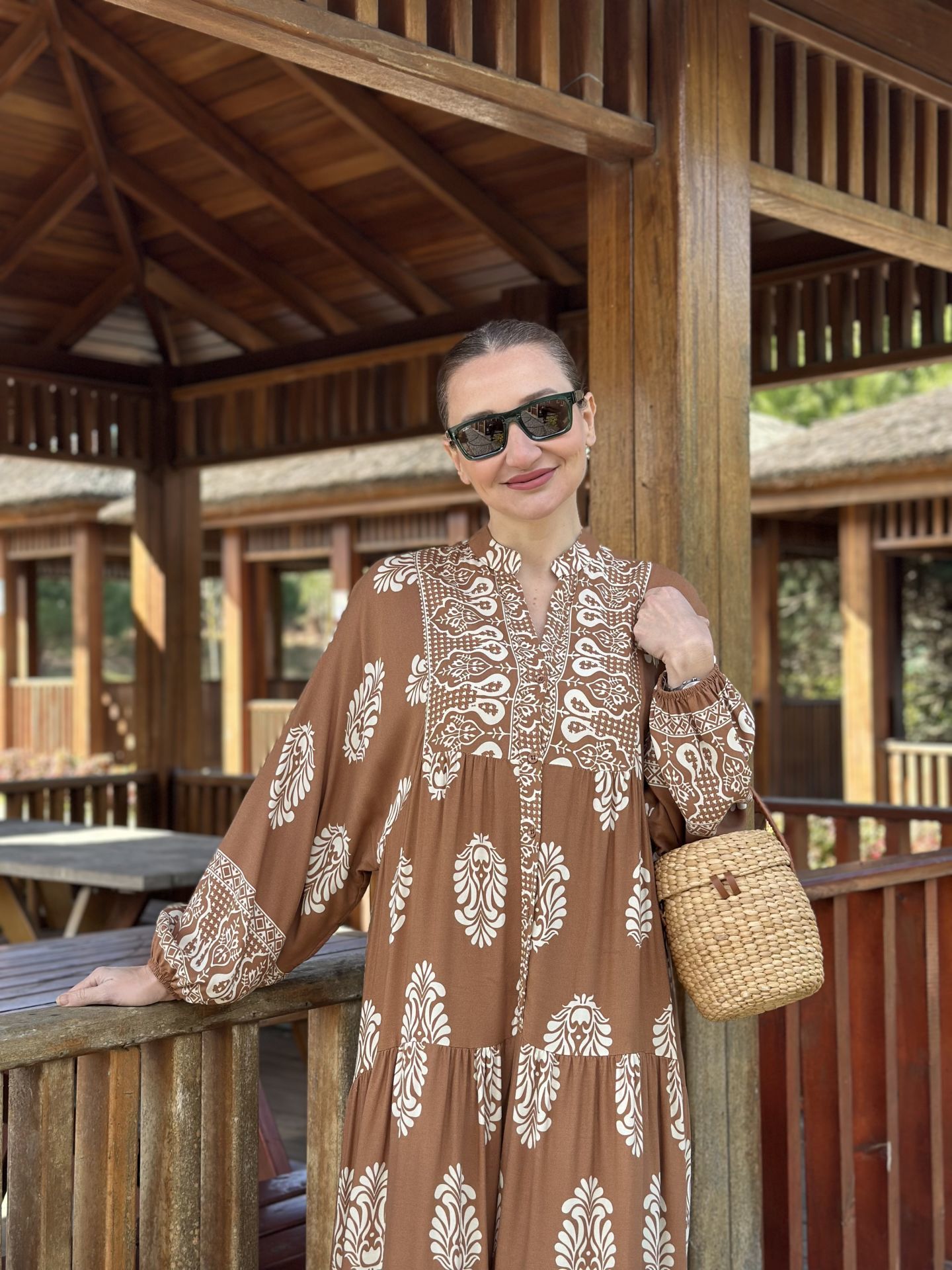 Evra  Viskon kapuçino katleya elbise