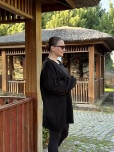 Oversize düz Yumoş kazak Siyah