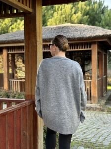 Oversize düz Yumoş kazak Gri