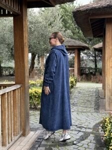 A.Akay Kapişonlu ithal kap indigo 6006