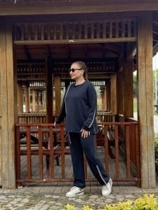 İncili tasarım Oysho takım antrasit