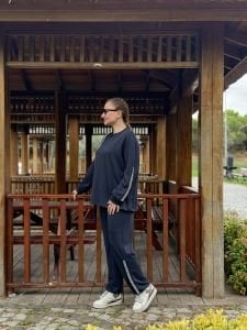 İncili tasarım Oysho takım antrasit