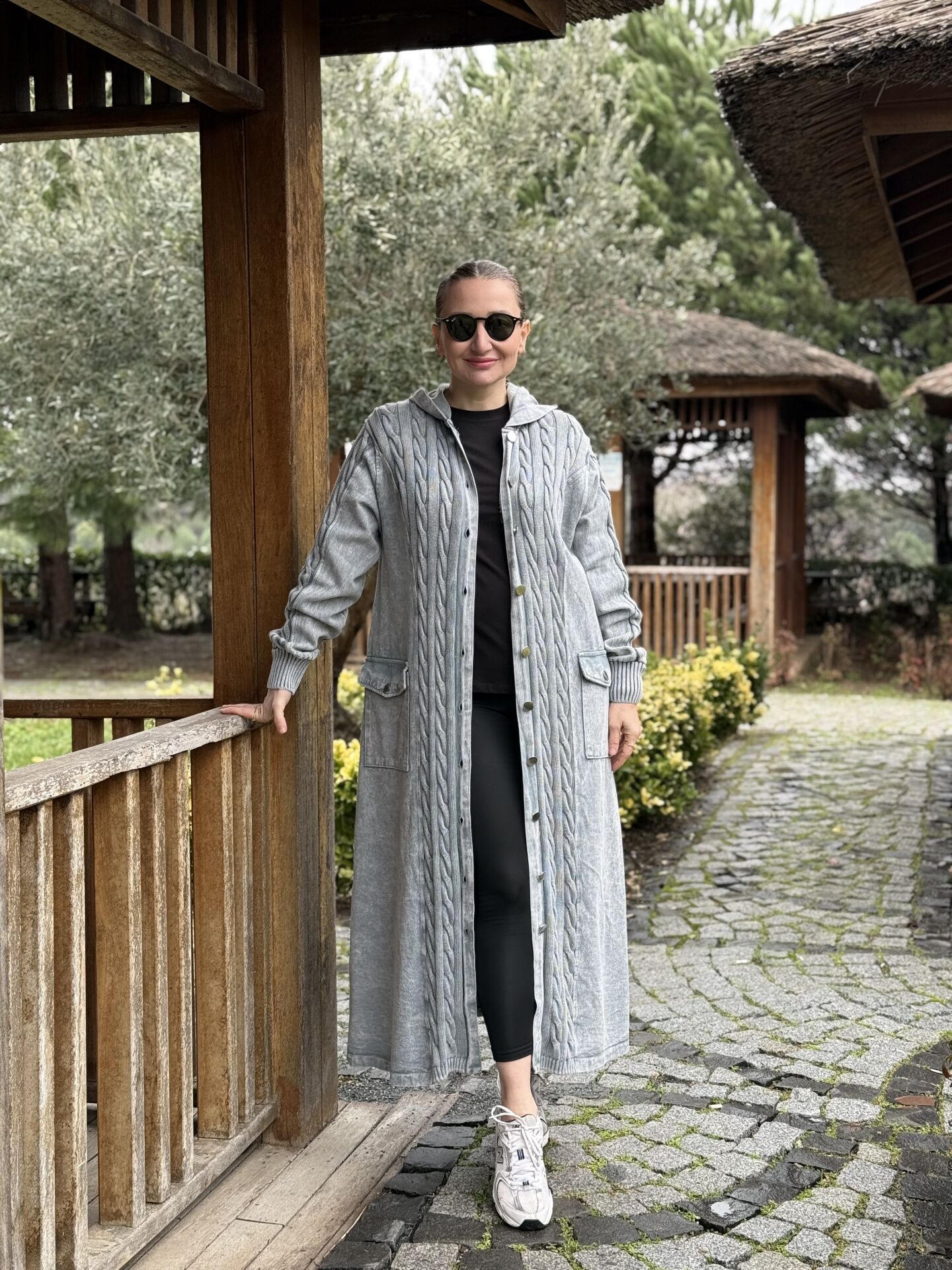 A.Akay Kapişonlu ithal kap Gri (6006)