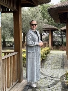 A.Akay Kapişonlu ithal kap Gri (6006)