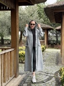 A.Akay Kapişonlu ithal kap Gri (6006)