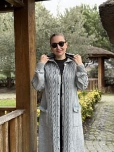 A.Akay Kapişonlu ithal kap Gri (6006)