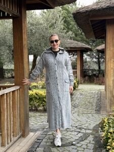 A.Akay Kapişonlu ithal kap Gri (6006)