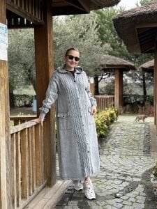 A.Akay Kapişonlu ithal kap Gri (6006)