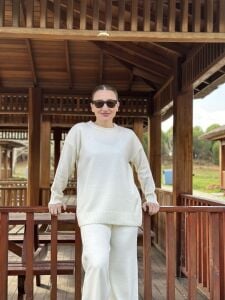 KIRIK BEYAZ Yumoş kazak