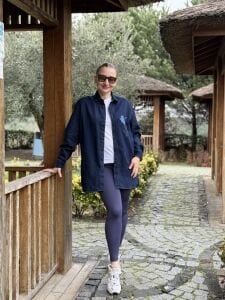 Hm unisex çiçek detaylı kot gömlek Laci