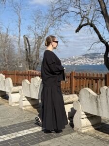 6003 Etekli tensel takım Siyah