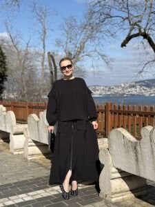 6003 Etekli tensel takım Siyah