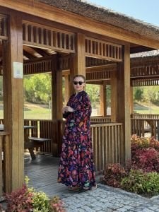 Siyah renga Viskon katleya elbise