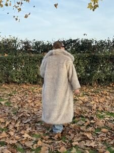 Premium astarlı  kürk gri uzun