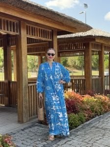 Mavi Melisa Viskon katleya elbise