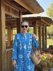 Mavi Melisa Viskon katleya elbise