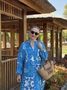 Mavi Melisa Viskon katleya elbise