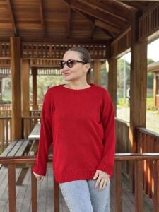 KIRMIZI Yumoş kazak