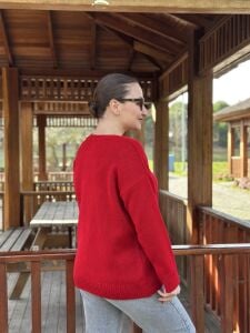 KIRMIZI Yumoş kazak