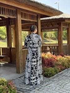 Siyah Melisa Viskon katleya elbise