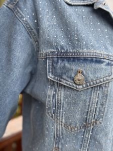 Orjinal BDG İŞLEMELİ Mavi kot ceket